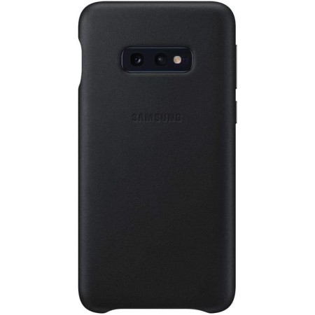 Samsung EF-VG970LBEGWW Leather Cover, Funda oficial para Samsung Galaxy 10e, Negro