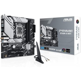 ASUS PRIME B760M-A Placa base WIFI Intel LGA 1700 (Intel B760, mATX, memoria DDR5, PCIe 4.0, 2 M.2, WiFi 6, Aura Sync), negro