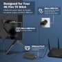 Adaptador Ethernet para Fire TV Stick, Adaptador de Red Micro USB a RJ45 Ethernet Compatible con 4K Fire Stick, Chromecast
