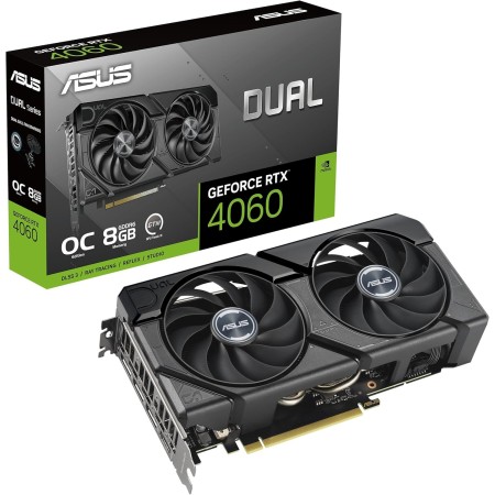 ASUS Dual GeForce RTX 4060 EVO OC Edition 8GB GDDR6 (PCIe 4.0, 8GB GDDR6, DLSS 3, HDMI 2.1a, DisplayPort 1.4a, diseño de
