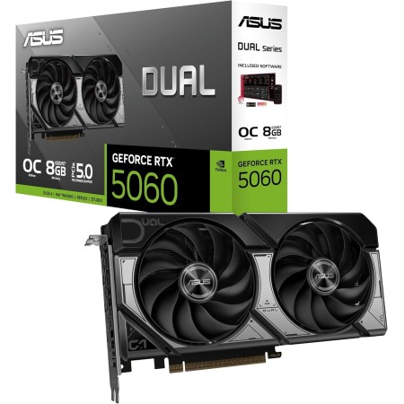 ASUS Dual GeForce RTX 5060 8 GB GDDR7 OC Edition Tarjeta gráfica (PCIe 5.0, 8 GB GDDR7, DLSS 4, HDMI 2.1b, DisplayPort 2.1b,