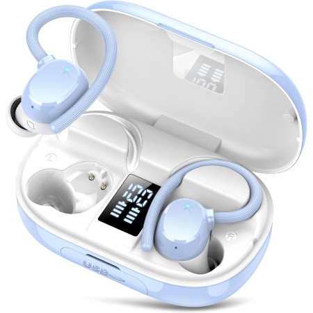 Auriculares Inalambricos, Auriculares Bluetooth 5.3 HiFi Estéreo Deportivos con 4 ENC Cancelacion Ruido HD Microfono, 128H