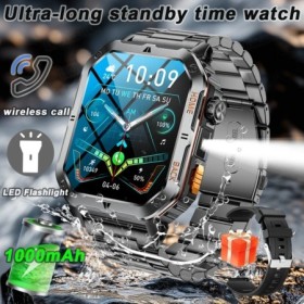Para HUAWEI linterna LED reloj inteligente al aire libre pantalla HD d