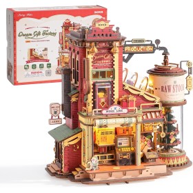 ROKR Puzzle 3D Madera Maqueta de Madera para Construir, Fábrica de Regalos de Puzzles Mecánicos 3D, Kits de Modelos Musicales