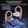 PEFUPEW Auriculares Inalámbricos Deportivos, Bluetooth 5.4 con 4 HD Mic, HiFi Estéreo Cascos Inalambricos, Auriculares Running