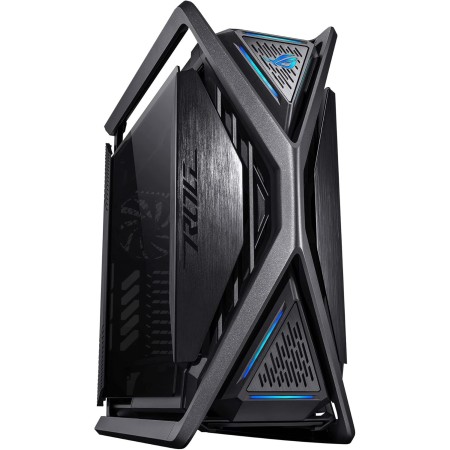 ASUS TUF Gaming GT501 - Chasis Gaming EATX, panel metálico frontal, lateral de cristal, ventilador RGB de 120 mm, radiador de