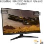 ASUS TUF Gaming VG32AQA1A - Monitor Gaming de 31,5 pulgadas WQHD (2560 x 1440), Overclock a 170 Hz, Extreme Low Motion Blur,