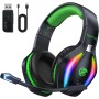 Fachixy FC100 Cascos Gaming para PS4, PS5, PC, Xbox One, Switch, Auriculares Gaming Cancelación de Ruido, Cascos con Microfono