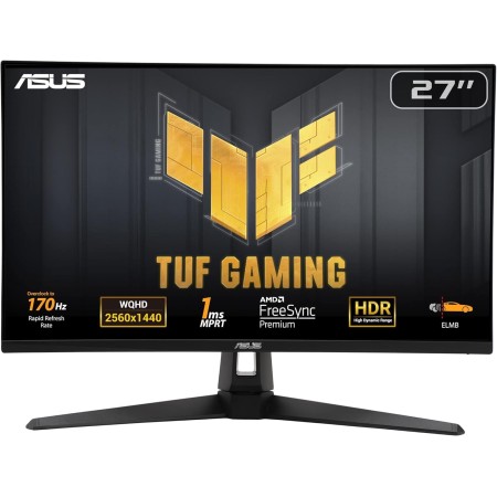 ASUS TUF Gaming VG27AQA1A - Monitor de 27" WQHD (2560x1440), Overclock 170Hz (por encima de 144Hz), Extreme Low Motion Blur,