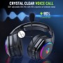 Tatybo Cascos Gaming Inalámbricos para PC/Ps5/Ps4, Auriculares Gaming Inalámbricos con 2,4 GHz+Bluetooth 5,3 Modo Dual, 7.1