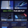 Tatybo Cascos Gaming Inalámbricos para PC/Ps5/Ps4, Auriculares Gaming Inalámbricos con 2,4 GHz+Bluetooth 5,3 Modo Dual, 7.1