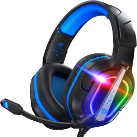 Fachixy FC200 Cascos Gaming para PS5, PS4, PC, Xbox One, Switch, Auriculares Gaming Cancelación de Ruido, Cascos con Microfono