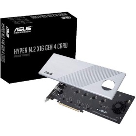 ASUS Tarjeta de expansión Hyper M.2 X16 PCIe 4.0 X4 soporta 4 NVMe M.2 (2242/2260/2280/22110) hasta 256 Gbps para AMD 3rd Ryzen