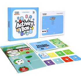 MatataStudio Caja de Actividades para Tale-Bot Pro Robot con 6 Tarjetas Interactivas de Doble Cara, 98 Pegatinas Interactivas,