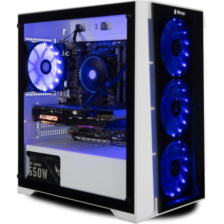 NitroPC - PC Gaming Avanzado Silver (Intel Core i3 12100 4/8 4.3GHz, RTX 3050 6GB, RAM 16GB, M.2 1TB, Windows 11, WiFi)