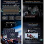 GONFEN 8 Núcleos 4GB RAM+64GB ROM Android 14 Unversal 1 DIN Radio Coche con Pantalla Motorizada Soporte Inalámbrico Carplay