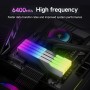Fanxing RGB DDR5 32GB (2x16GB) DDR5 7200MHz (Intel XMP 3.0) CL36 1.35V Memoria de Ordenador Compatible UDIMM - Negro