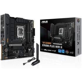 ASUS TUF Gaming B760M-PLUS WiFi II - Placa Base Intel B760 LGA 1700 mATX (PCIe 5.0, M.2, DDR5,WiFi 6E, Antena Q, Realtek 2,5 GB