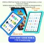 Tablet 10 Pulgadas Android 14 Tablet Niños/Familiar20GB RAM+128GB ROM (TF 1TB), Octa-Core, Widevine L1, 5G WiFi 6, Bluetooth