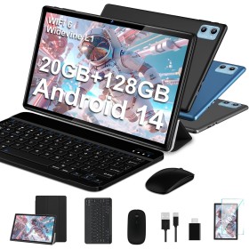 SUAAT Tableta 2025 Newest Tablet 10 Pulgadas Android 14, 20GB RAM+128GB ROM/1TB TF, 8-Core, Widevine L1/WiFi 6/Bluetooth