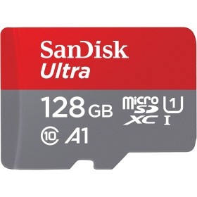 SanDisk 128GB Ultra, Tarjeta de memoria microSDXC, hasta 140 MB/s + adaptador SD, con Clase A1 de rendimiento de las