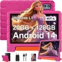 ZIOVO Tablet 10 Pulgadas Android 14, Tablet Niños/Familiar 20GB RAM+128GB ROM, Widevine L1,WiFi 6, 8 Cores, BT 5.0, 5MP+8MP,