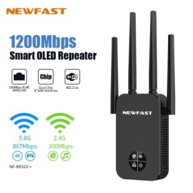 Repetidor Wifi COMFAST 1200-2100Mbps Repetidor 5G 802.11AC Pantalla OL