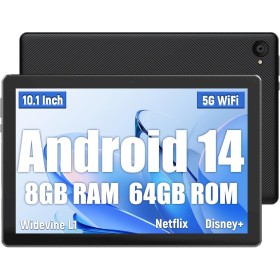 HotLight Tablet 10 Pulgadas CPU Octa-Core, Tablet Android 14 8GB RAM+64GB ROM +1TB Expansión, Cámara 8MP+5MP, Batería