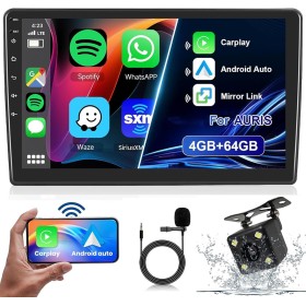 5G-WiFi Android 13 4-Core [4G+64G] Radio para T-oyota Auris 2006-2011 Android Radio Coche Carplay Android Auto, 9 Pulgadas