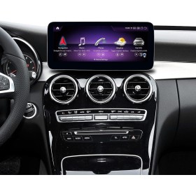 12.3 Pulgadas Radio Coche Bluetooth Pantalla, Android 13 Pantalla táctil con CarPlay y Android Auto, para Mercedes Benz Clase C