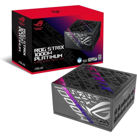 ASUS ROG Strix 1000W Platinum - Fuente de alimentación Totalmente Modular, 80 Plus Platinum, ATX 3.1, Cybenetics Lambda A+, GAN