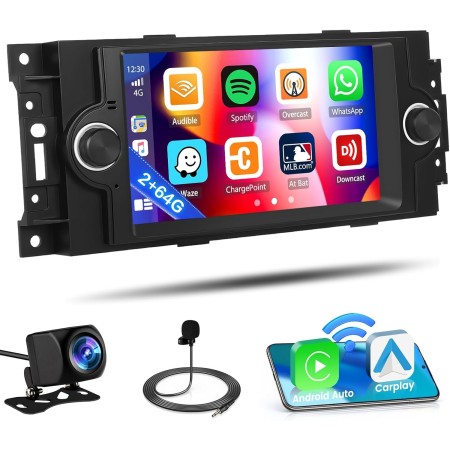 2+64G Inefala para Jeep Grand Cherokee/Compass/ChrysIer 300c 2005-2007 Android 13 Radio de Coche, 6.2 Pulgadas Pantalla táctil