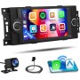 2+64G Inefala para Jeep Grand Cherokee/Compass/ChrysIer 300c 2005-2007 Android 13 Radio de Coche, 6.2 Pulgadas Pantalla táctil