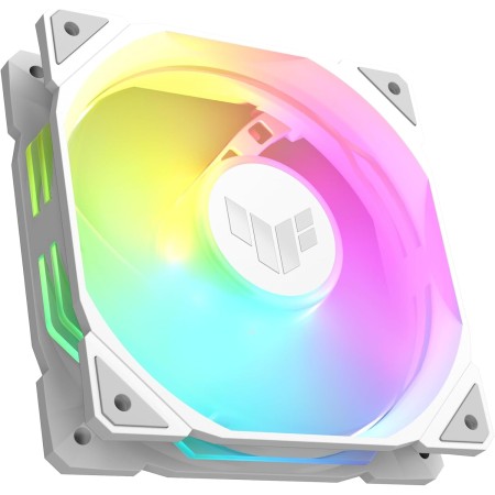 ASUS TUF Gaming TR120 ARGB Single Pack White Edition - Ventiladores de 120 mm (Marco de 28 mm, Alta presión estática de 3,3 mm