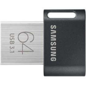 Samsung MUF-64AB/EU Memoria USB (64 GB, 3.1 (3.1 Gen 1), Conector USB Tipo A, Girar, 3,1 g), Negro, Acero Inoxidable