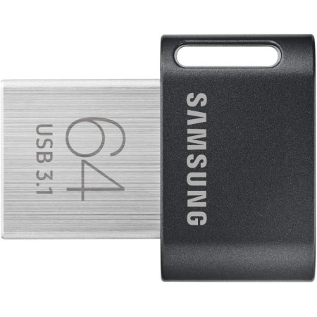 Samsung MUF-64AB/EU Memoria USB (64 GB, 3.1 (3.1 Gen 1), Conector USB Tipo A, Girar, 3,1 g), Negro, Acero Inoxidable