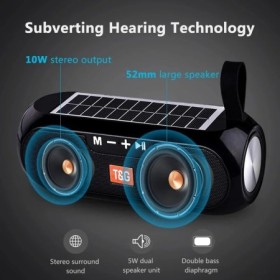 TG182 Solar con linterna altavoz Altavoz Bluetooth para exteriores 10W