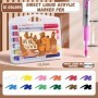 Rotuladores acrílicos Capybara, 72 colores, pincel de doble punta, sum