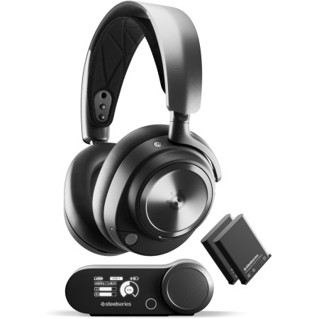 SteelSeries Arctis Nova Pro Wireless Blanco - Cascos Gaming Inalámbricos Multisistema - Controladores magnéticos de neodimio -