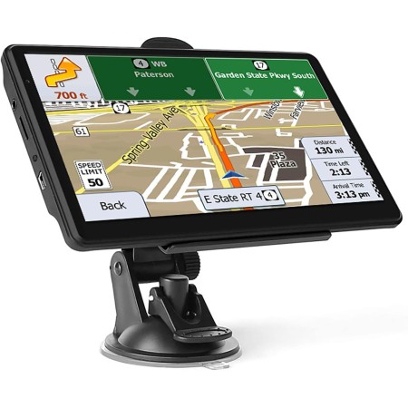 Navegador por satélite de 7 pulgadas, pantalla táctil HD, navegación GPS para coches, camiones con mapas del Reino Unido y