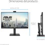ASUS BE249QFK - Monitor para videoconferencias de 24", Full HD, IPS, 100 Hz, sin Marco, cámara Full HD, ergonómico, HDMI, Eye
