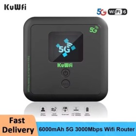 KuWfi 6000mAh 5G enrutador Wifi móvil 3000Mbps Mini punto de acceso Wi