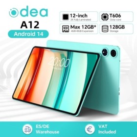 Odea Tableta A12 con Android 14, dispositivo T606 de 8 núcleos, 4GB + 