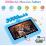 TABTIVI Tableta para niños de 7 Pulgadas, RAM 3+5 GB, ROM 64 GB (Tarjeta TF 128 GB), Android, Software para niños preinstalado,