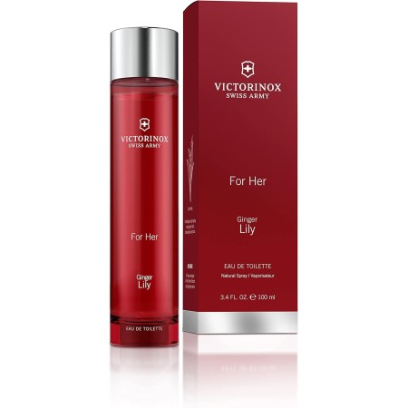 Victorinox Swiss Army For Her Ginger Lily Eau de Toilette Mujer Perfume con Jengibre y Lirio del Valle, Fresco y Revitalizante,