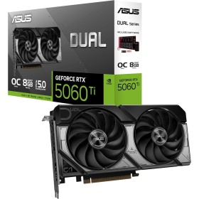 ASUS Dual GeForce RTX 5060 Ti 8GB GDDR7 OC Edition (PCIe 5.0, 8GB GDDR7, DLSS 4, HDMI 2.1b, DisplayPort 2.1b, diseño de 2.5