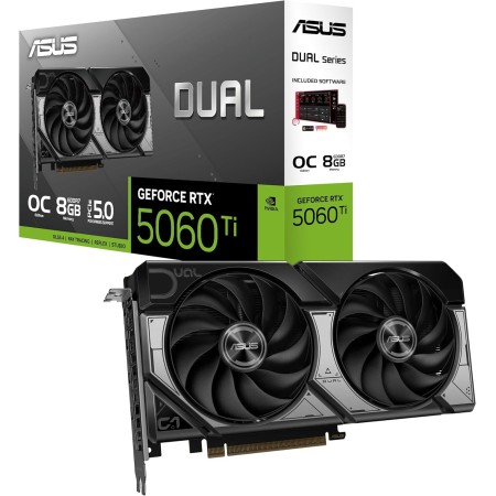 ASUS Dual GeForce RTX 5060 Ti 8GB GDDR7 OC Edition (PCIe 5.0, 8GB GDDR7, DLSS 4, HDMI 2.1b, DisplayPort 2.1b, diseño de 2.5