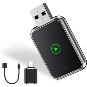 ZUOQIANG Adaptador Inalámbrico Carplay 2 en 1,para Carplay/Android Auto,Adaptador Carplay Inalambrico, para Android 11 y
