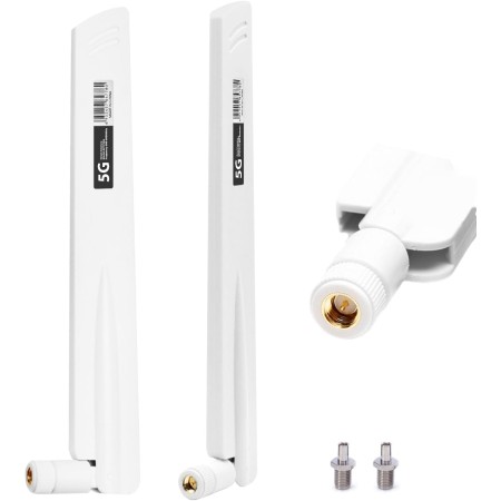 Antena 5G LTE 18DBI RP-SMA/TS9 Macho Omni-Directional Mimo Antenna WiFi Alta Ganancia