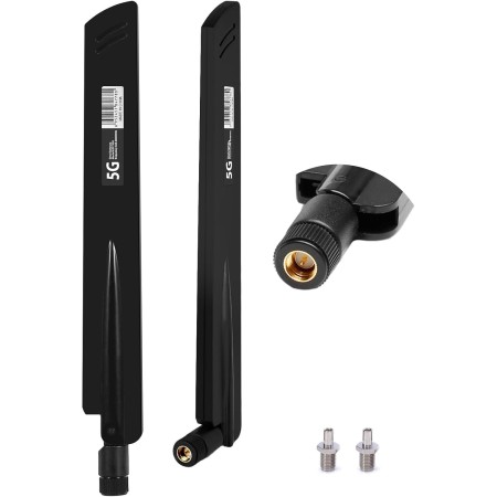 Antena 5G LTE 18DBI RP-SMA/TS9 Macho Omni-Directional Mimo Antenna WiFi Alta Ganancia
